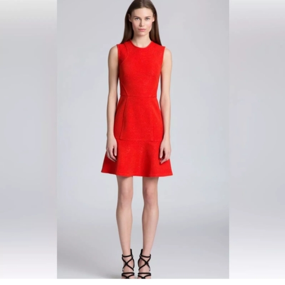Shoshanna Dresses & Skirts - NWT ANTHROPOLOGIE  Shoshanna Annika Sz 6 A-Line Metallic Red Flame Dress Flounce